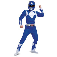 Kids Blue Power Ranger Muscle Suit Déguisement