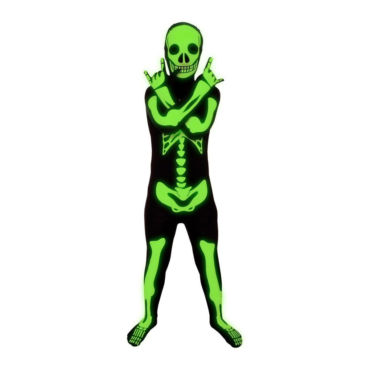 Morphsuit squelette fluorescent enfant