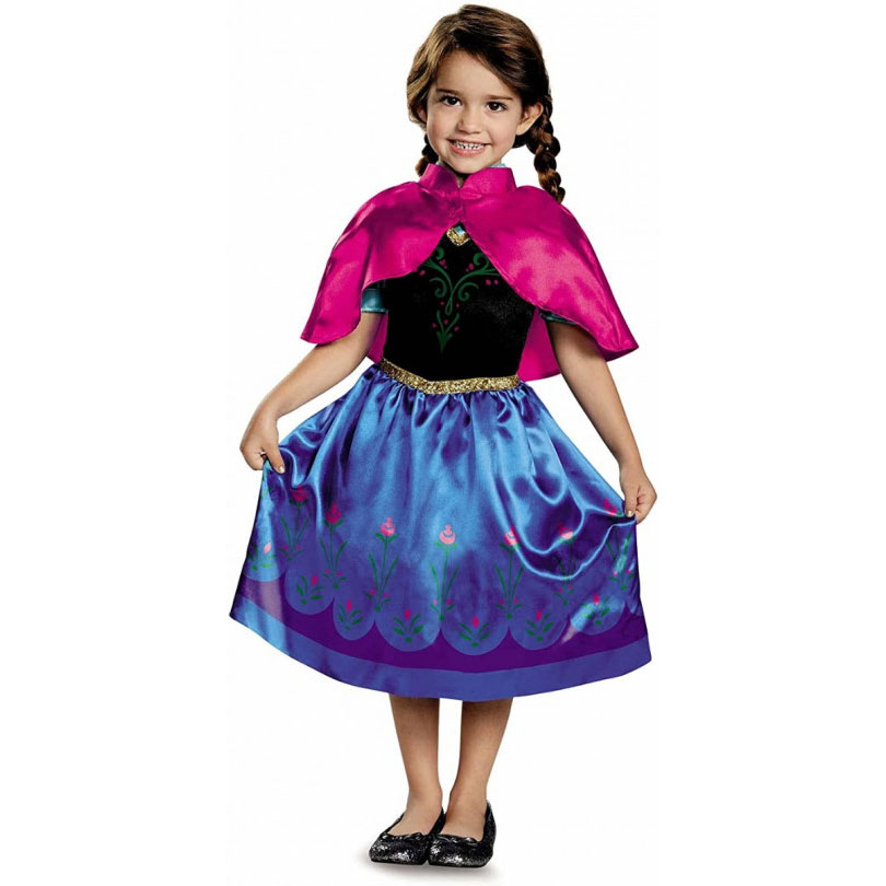 Kids Disney Frozen Anna Travelling Classic Costume T2