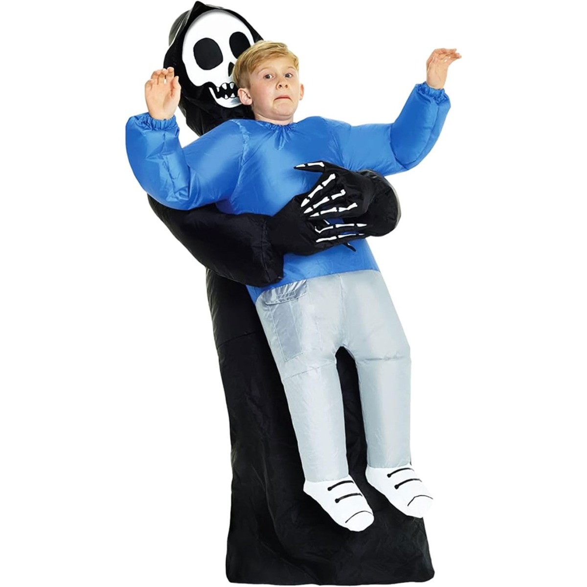Costume Gonflable de la Faucheuse pour Enfants avec Effet Emporté