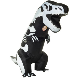 Kids Giant T-Rex Skeleton Inflatable Costume