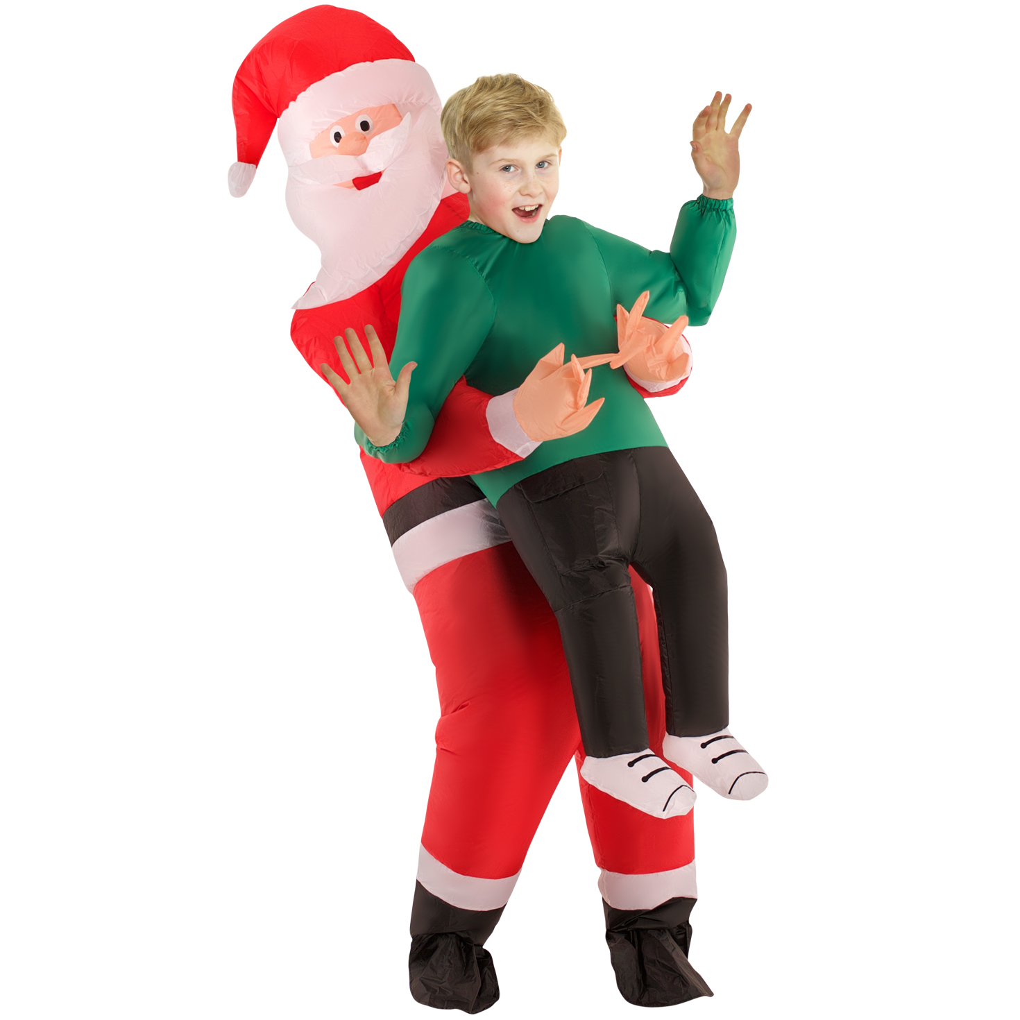 Déguisement Gonflable Père Noël Enfant – Porté par le Père Noël !