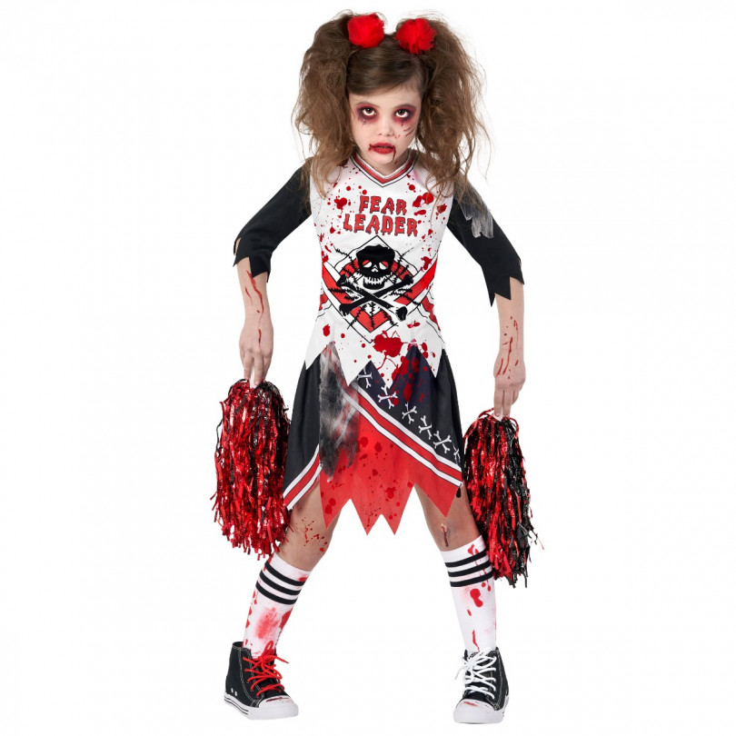 Kids Zombie Cheerleader Halloween Costume