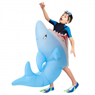 Déguisement gonflable d'un homme mangeant un requin enfants