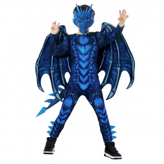 Déguisement Combinaison de Dragon Bleu pour Enfant