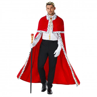 Manteau de Roi Rouge Accessoire pour Déguisement Homme.