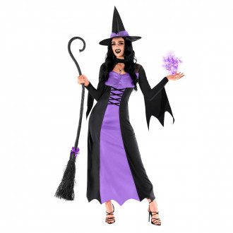 Costume de sorcière violet pour femme